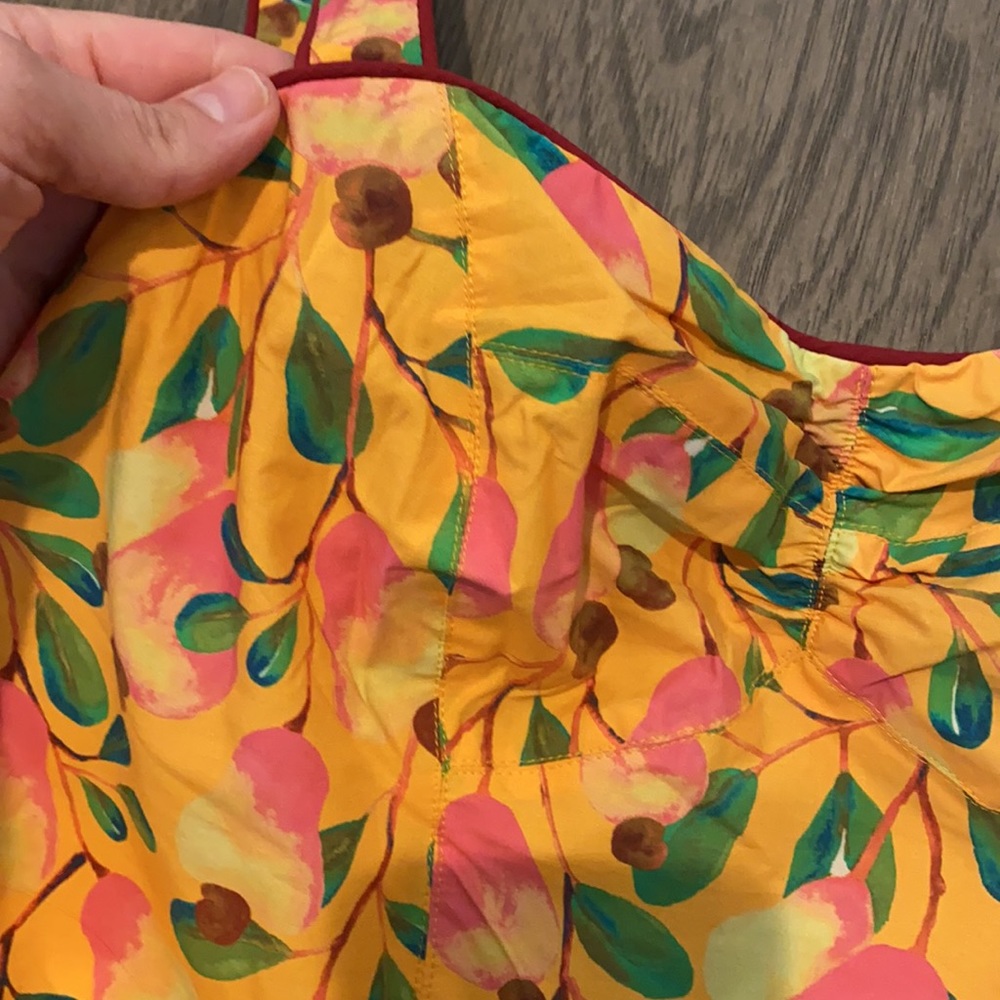 FARM Rio Yellow Floral Tiered Sundress with Pink & Green Accents - Picture 5 of 7